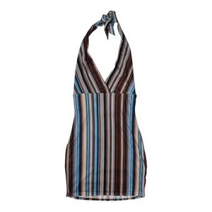 Windsor Striped Halter Mini Dress